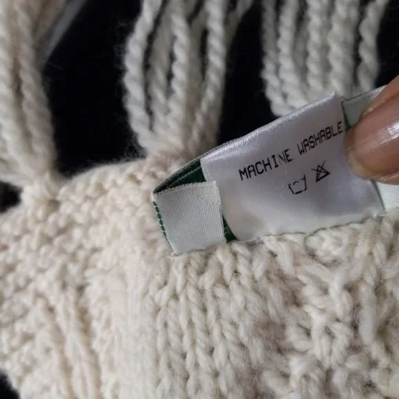 Mc Kennas 100% Pure Merino Wool Knitted Trim Hem Winter Scarf Cream Women's - Picture 6 of 9